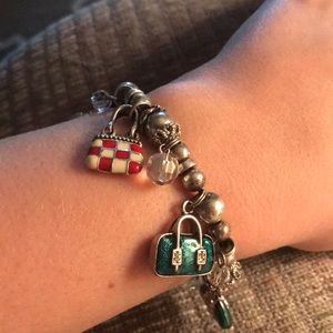 Colored Purses Charm Bracelet